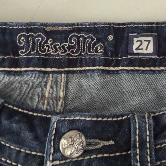 MISS ME Vintage 90s Y2K Low Rise Flap Pocket Denim Shorts - Picture 6 of 7